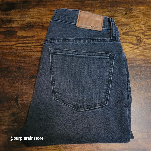 Madewell Jeans 27 Skinny 9" High Rise Black Sea Wash H2230 Tummy Control Stretch - Picture 3 of 12